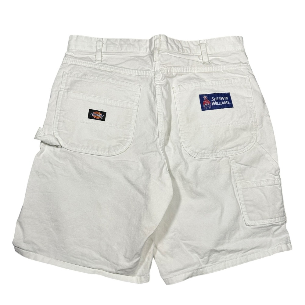 Dickies Sherwin Williams Painter Carpenter Shorts Mens 34 White Cotton W841G8D